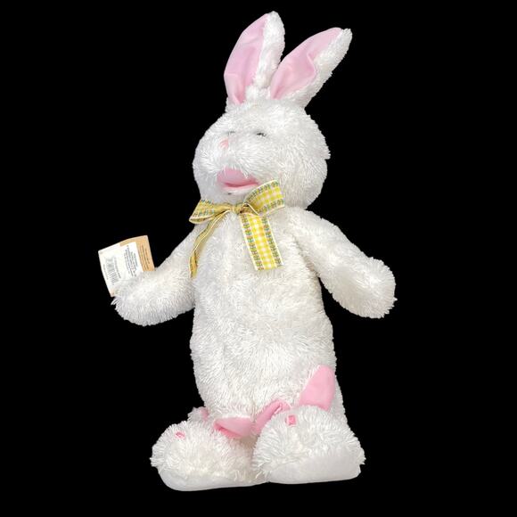 Chantilly Lane Bunny Rabbit Peter Jumping Bunny White Easter Not Working READ - Picture 1 of 14